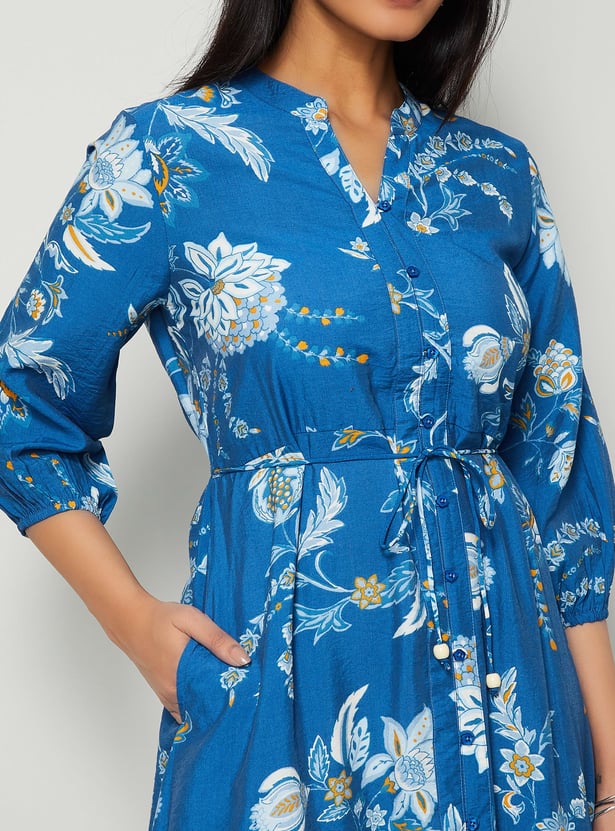 COLOUR ME Floral Print Midi Dress