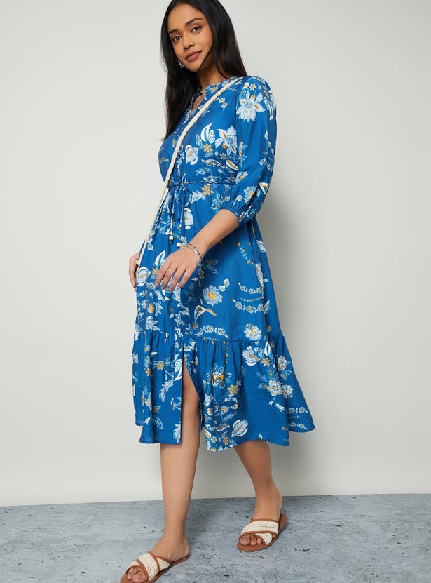 COLOUR ME Floral Print Midi Dress