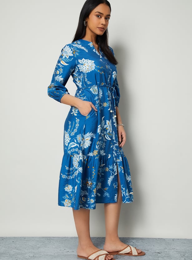COLOUR ME Floral Print Midi Dress