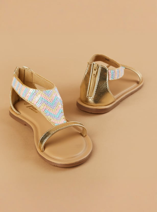FAME FOREVER Girls Embellished Sandals