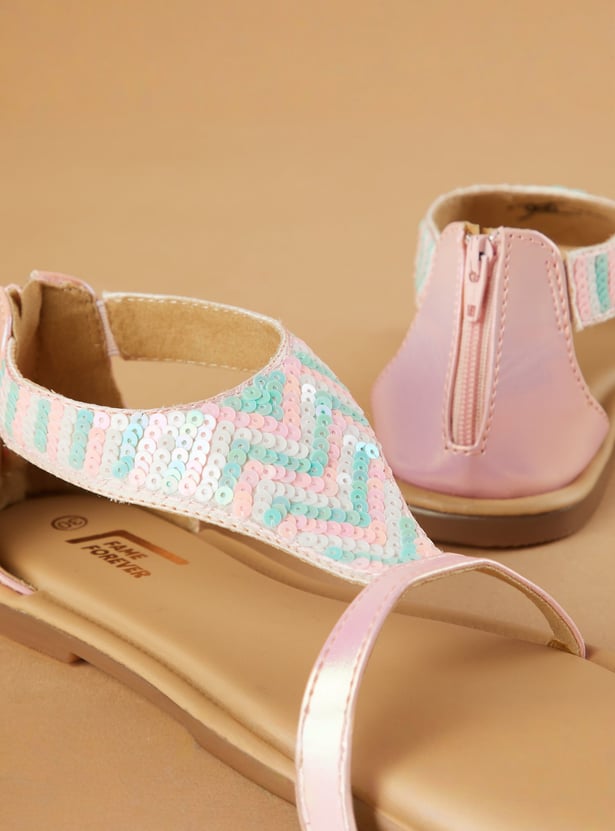 FAME FOREVER Girls Embellished Sandals