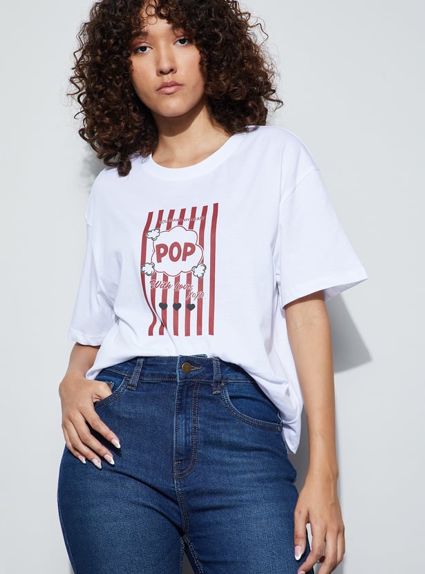 FAME FOREVER Graphic Print T-shirt