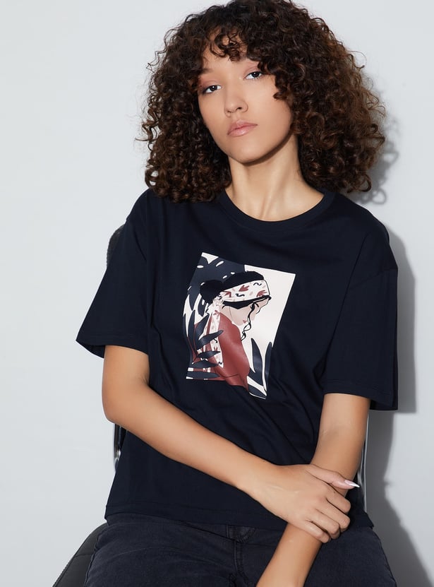 FAME FOREVER Graphic Print T-shirt