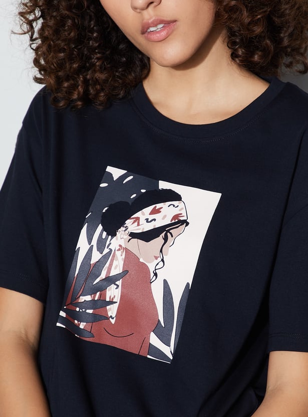 FAME FOREVER Graphic Print T-shirt