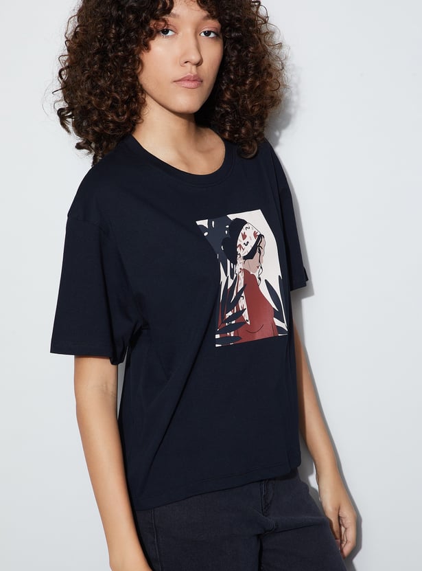 FAME FOREVER Graphic Print T-shirt