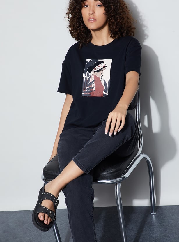 FAME FOREVER Graphic Print T-shirt
