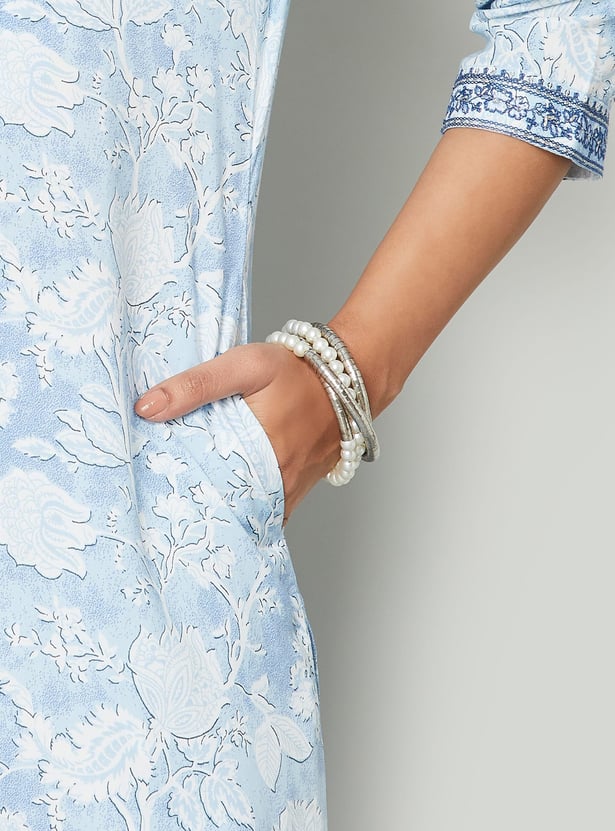 MELANGE Embroidered Yoke Straight Kurta