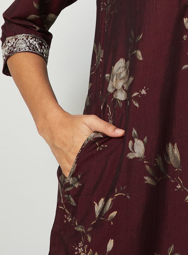 MELANGE Embroidered Straight Kurta