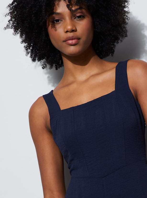 GINGER Solid Wide Leg Jumpsuit
