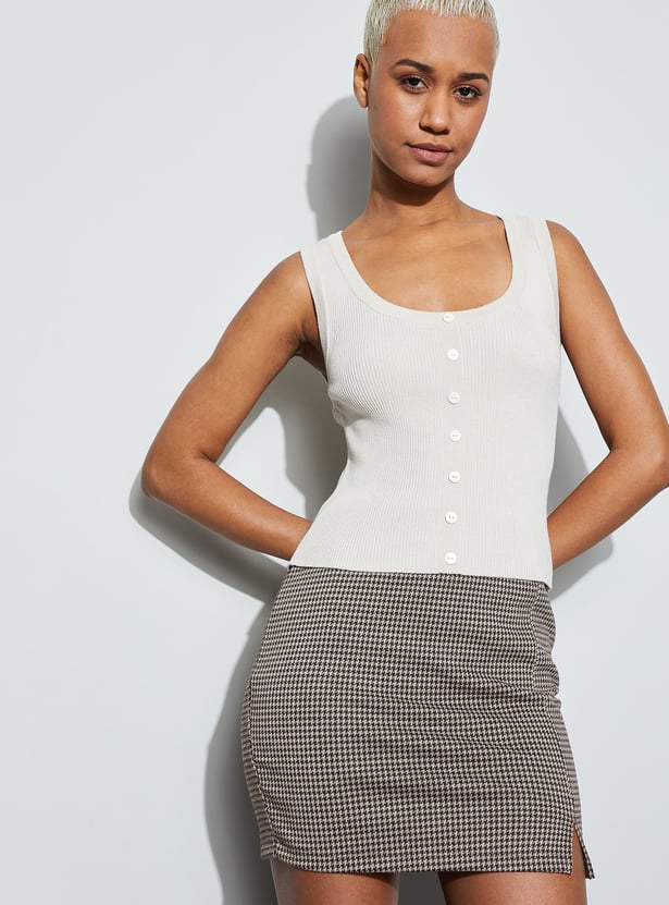 Buy GINGER Ribbed Sleeveless Top from Ginger at just INR 999.0