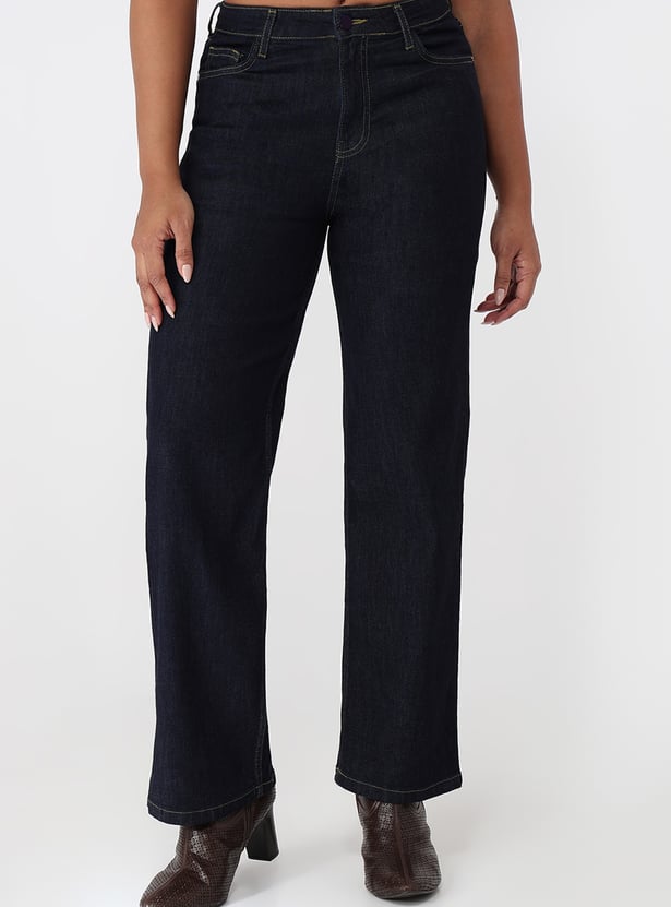 KRAUS Solid Straight Fit Jeans