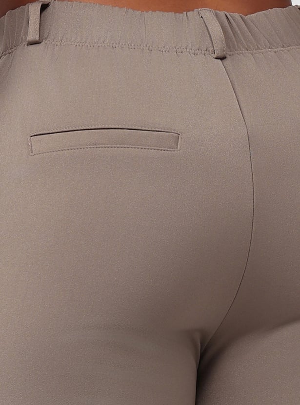 KRAUS Solid Straight Fit Trousers