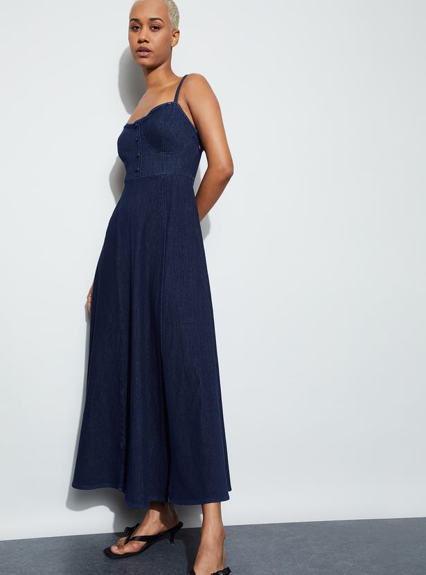 Buy GINGER Solid Maxi Dress from Ginger at just INR 1499.0