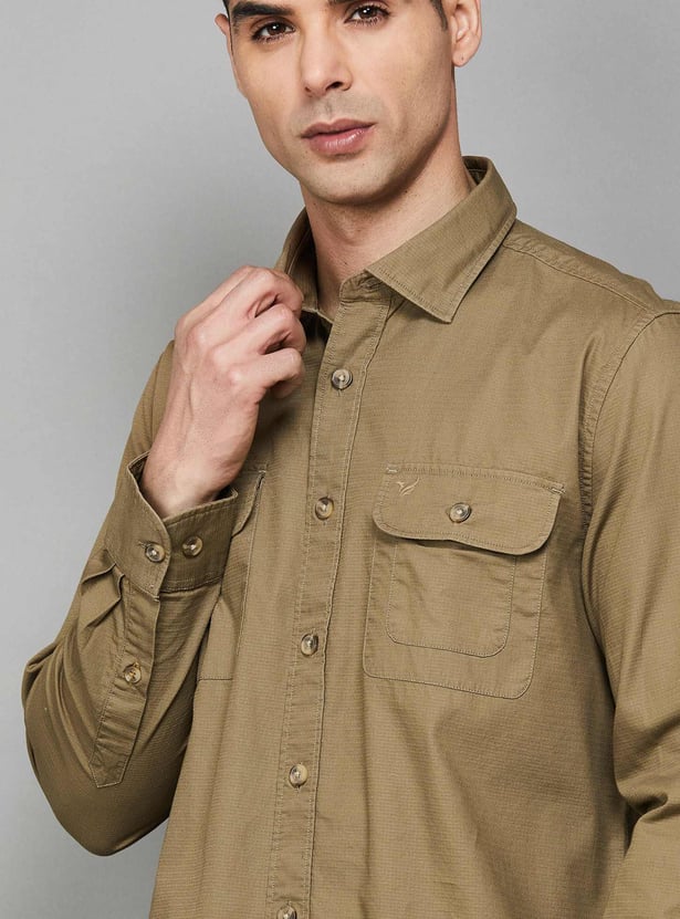BLACKBERRYS CASUAL Textured Renob Shirt (Regular)
