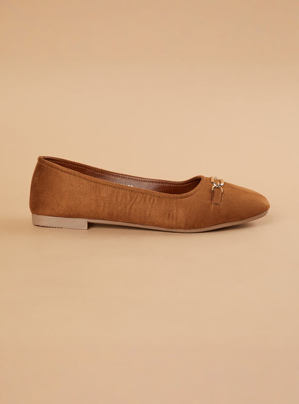 GINGER Horsebit Accent Ballet Flats