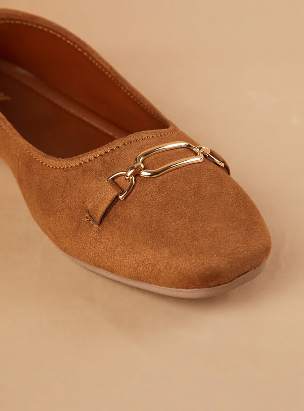 GINGER Horsebit Accent Ballet Flats