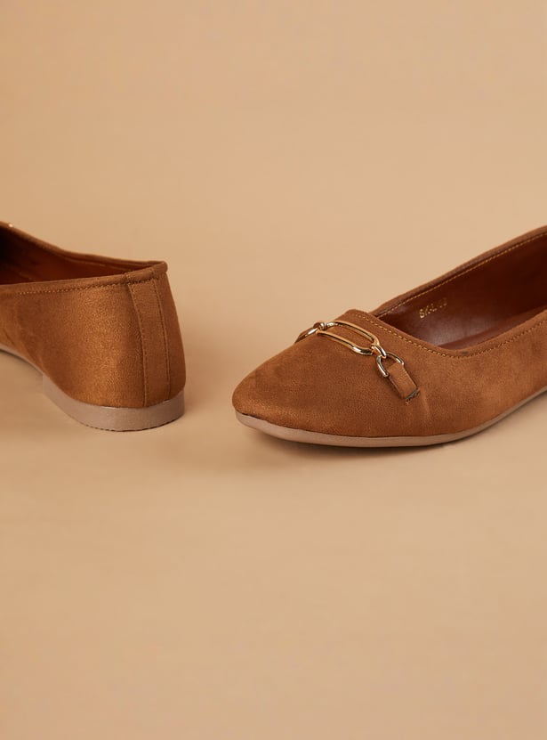 GINGER Horsebit Accent Ballet Flats