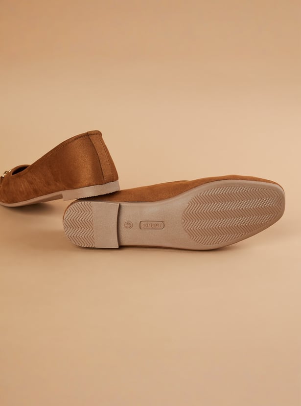 GINGER Horsebit Accent Ballet Flats