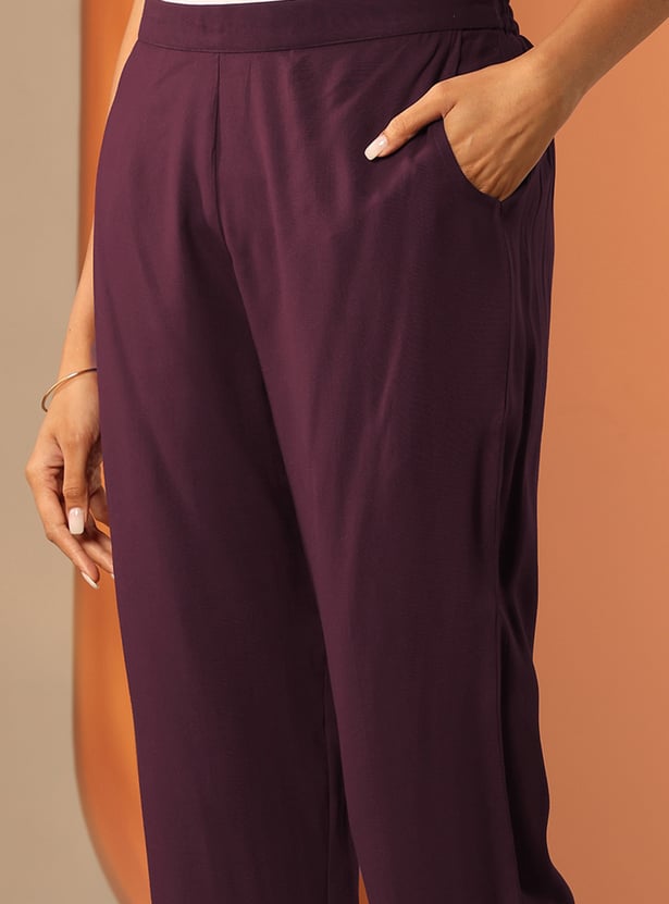 LIBAS Embroidered Straight Kurta Set