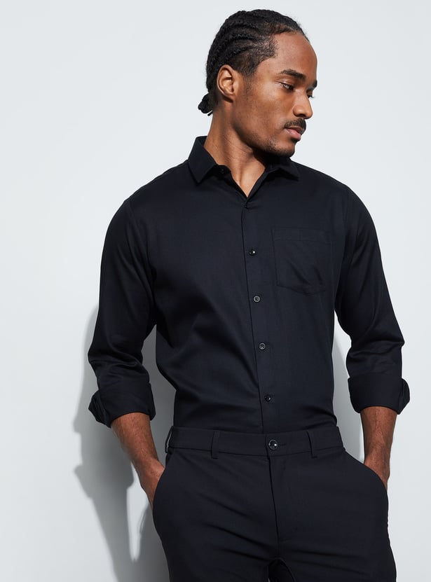 CODE Textured Regular Fit Formal Shirt