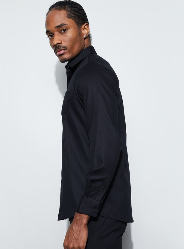 CODE Textured Regular Fit Formal Shirt