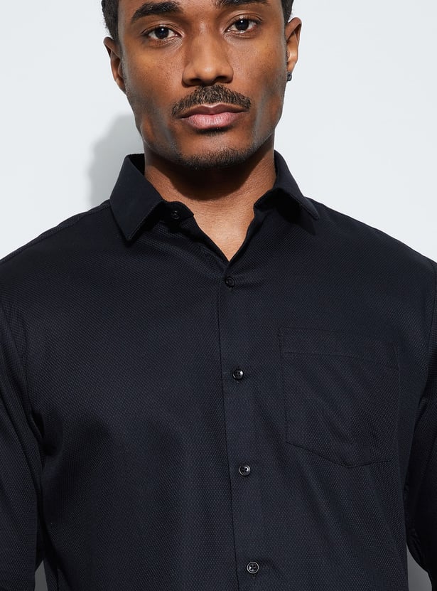 CODE Textured Regular Fit Formal Shirt