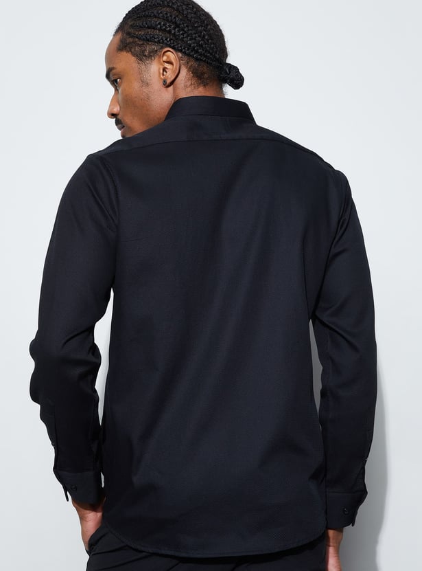 CODE Textured Regular Fit Formal Shirt