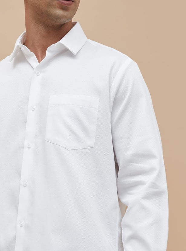 CODE Textured Regular Fit Formal Shirt