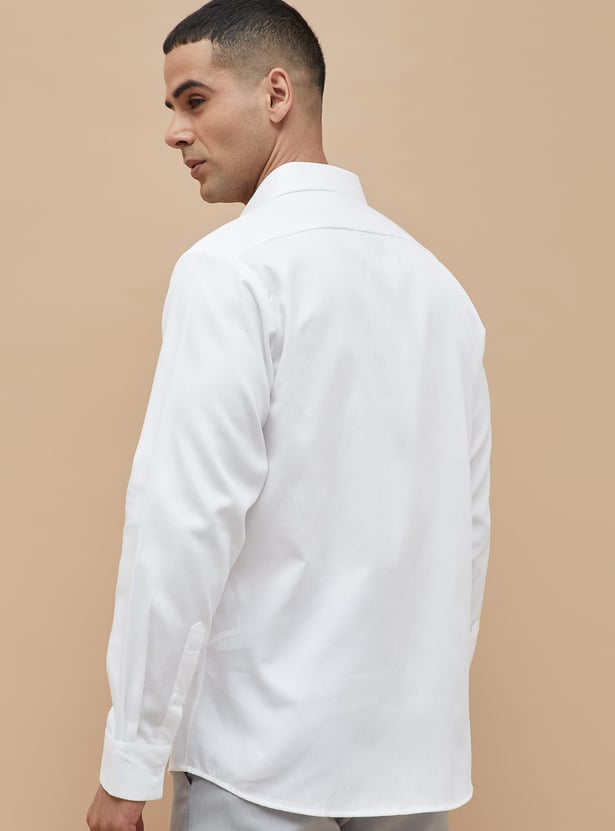 CODE Textured Regular Fit Formal Shirt