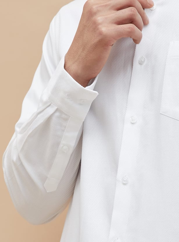 CODE Textured Regular Fit Formal Shirt