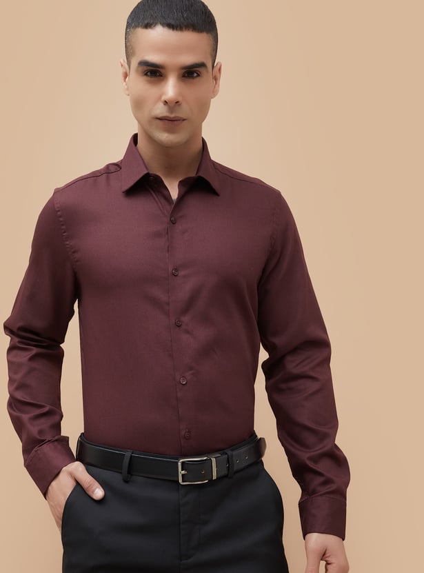 CODE Textured Slim Fit Formal Shirt