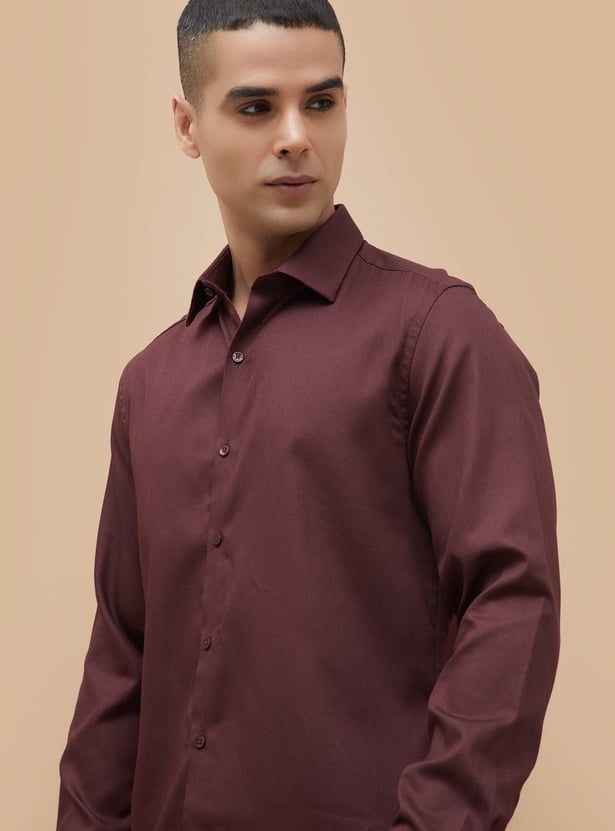 CODE Textured Slim Fit Formal Shirt