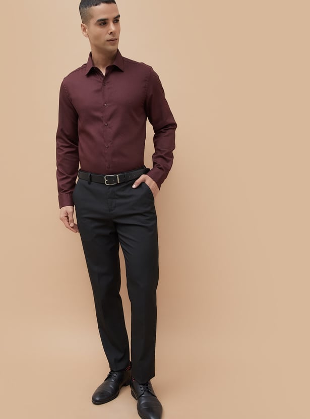 CODE Textured Slim Fit Formal Shirt
