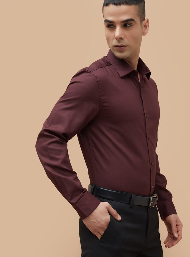 CODE Textured Slim Fit Formal Shirt
