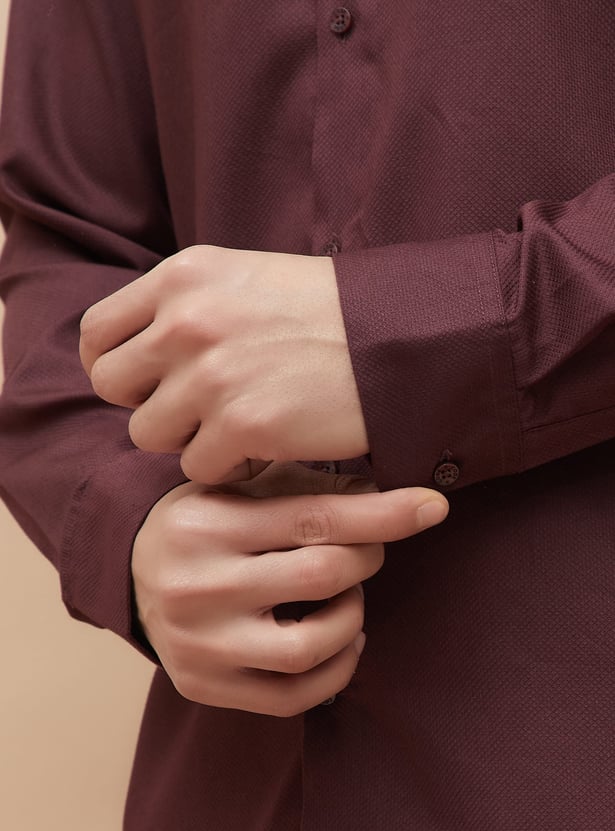 CODE Textured Slim Fit Formal Shirt