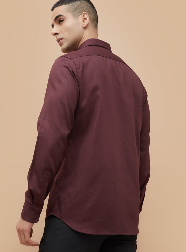 CODE Textured Slim Fit Formal Shirt