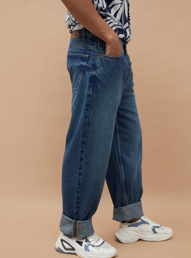 FORCA Dark Washed Loose Fit Jeans