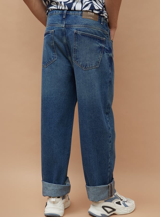 FORCA Dark Washed Loose Fit Jeans