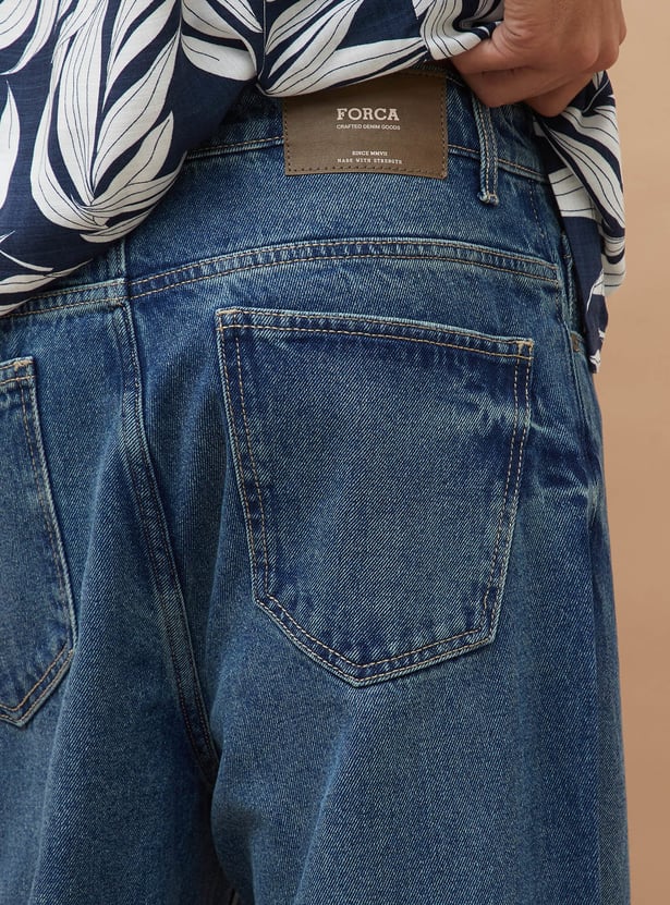 FORCA Dark Washed Loose Fit Jeans