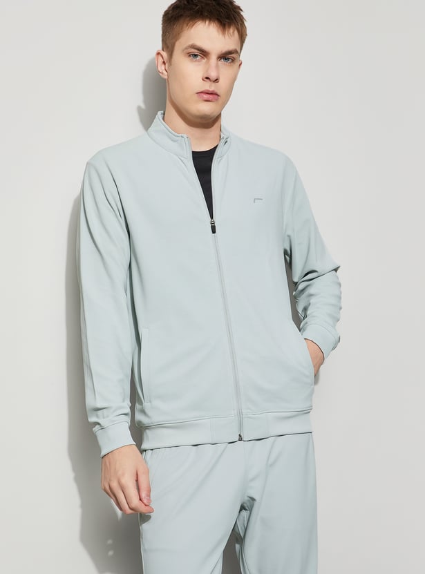 FAME FOREVER ACTIVE Textured Zip-Up Sweatshirt