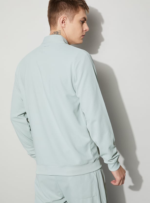 FAME FOREVER ACTIVE Textured Zip-Up Sweatshirt