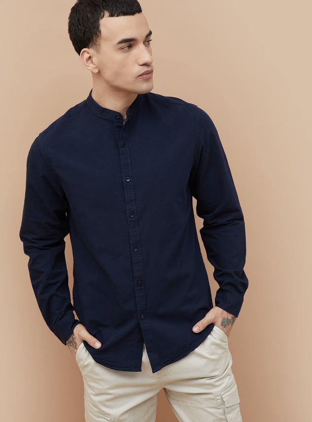 FAME FOREVER Solid Smart Fit Shirt