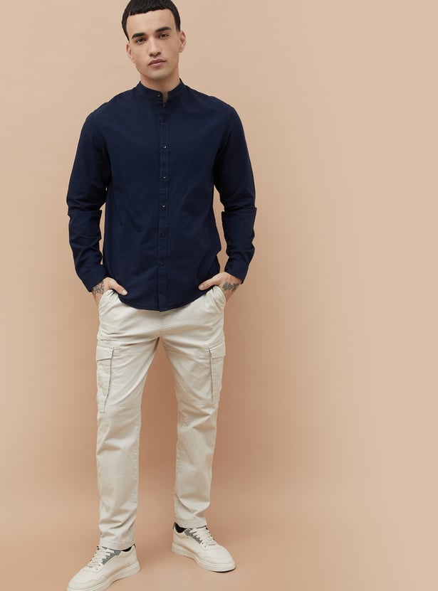 FAME FOREVER Solid Smart Fit Shirt