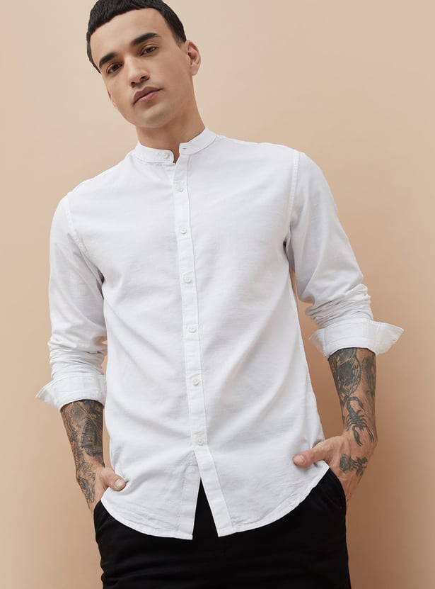 FAME FOREVER Solid Smart Fit Shirt