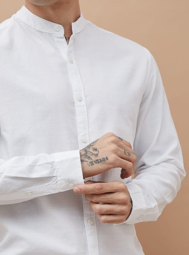 FAME FOREVER Solid Smart Fit Shirt