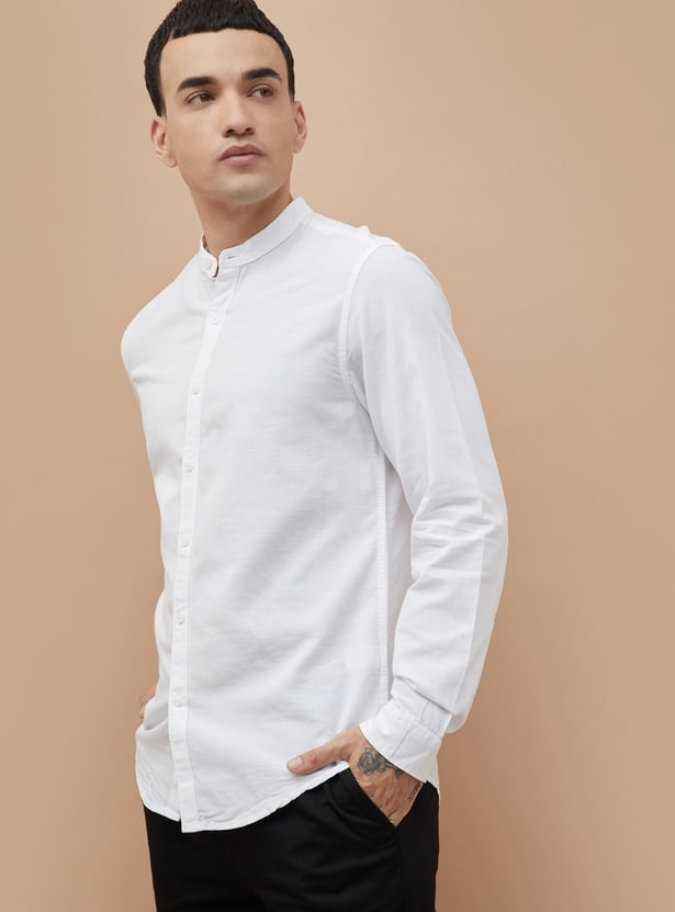 FAME FOREVER Solid Smart Fit Shirt