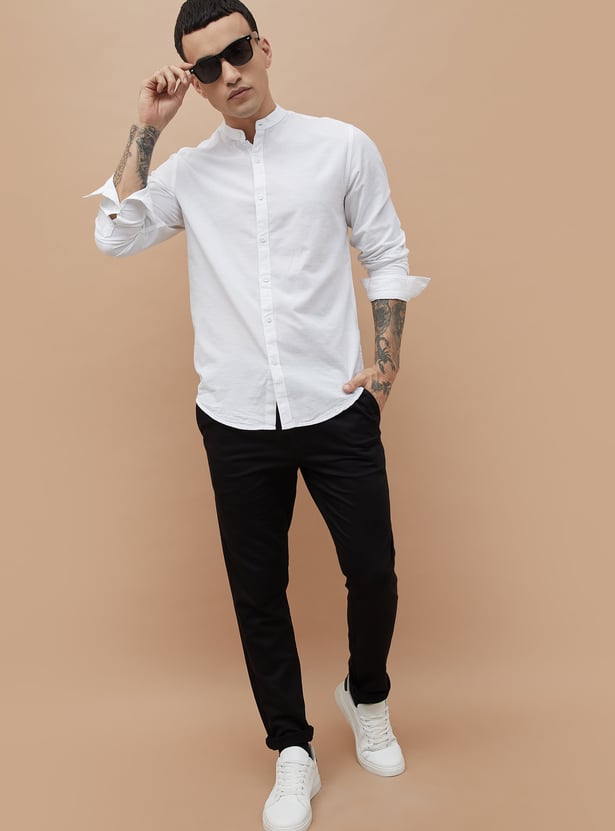 FAME FOREVER Solid Smart Fit Shirt