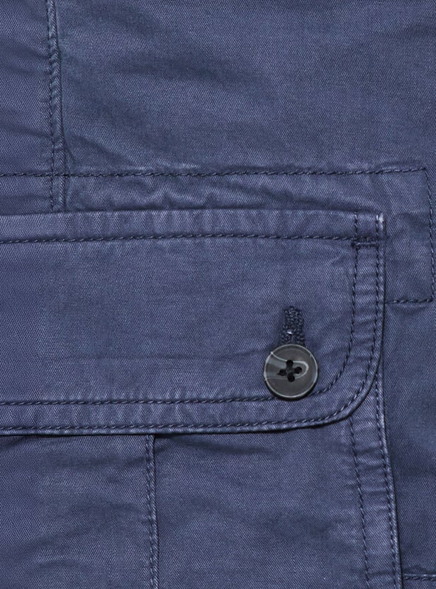 FAME FOREVER Solid Cargo Shorts