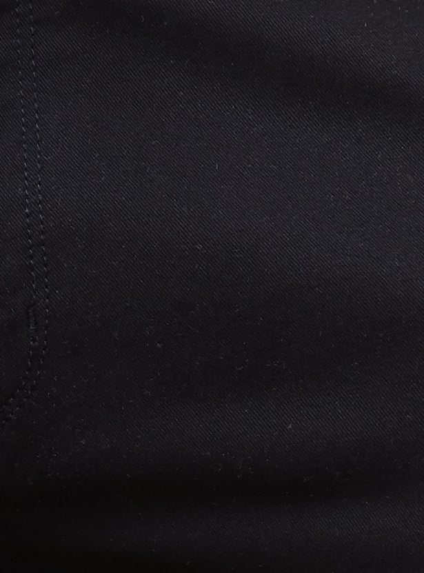FAME FOREVER Solid Slim Tapered Trousers