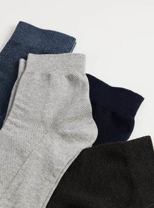 BONJOUR Solid Ankle-Length Socks - Pack of 5